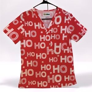 Tipsy Elves Christmas scrub top